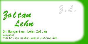 zoltan lehn business card
