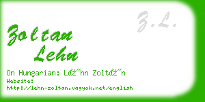 zoltan lehn business card